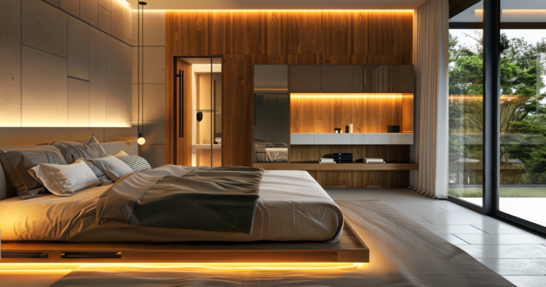 Immersive Bedroom Design: 3D Visualization & Walkthrough