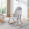 Modern Upholstered Rocking Chair – Comfy Side Chair for Any Room