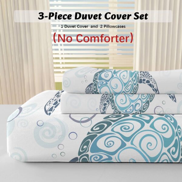 0770ff5b-7b15-4870-9593-69cf2e14516c.jpg Turtle Bed Sets Ocean 3 Piece Turtle Themed Comforter Cover With 2 Pillowcases