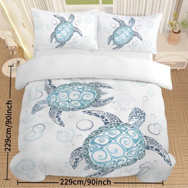 0d03cfb5-b8f2-468e-b906-9df5ae6fc949.jpg Turtle Bed Sets Ocean 3 Piece Turtle Themed Comforter Cover With 2 Pillowcases