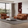 Contemporary Green 3-Seat Modular Sofa – Plush Chenille Upholstery & Deep Seating
