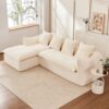 Oversized L-Shape 3-Seater Sofa with Chaise - Deep Seat Sleeper Sectional (Left-Facing)