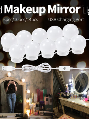 USB Touch Switch LED Mirror Light Bulb