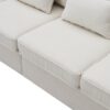 1862320486546149376.jpg Modern Linen Fabric Sofa with Armrest Pockets & Pillows - Minimalist 3-Seater Couch