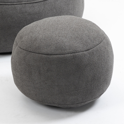 High-Pressure Foam Bean Bag Chair with Footrest Compressed & Padded