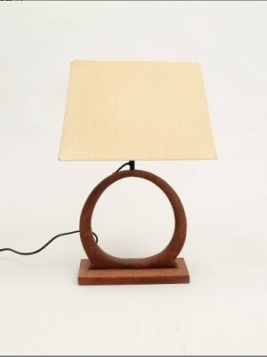 Wooden Base Decorative Table Lamp – 21" for Living Room or Bedroom