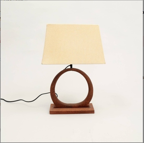 Wooden Base Decorative Table Lamp – 21" for Living Room or Bedroom