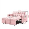 1912341071615234048.jpg 3-in-1 Velvet Loveseat Futon Sofa - Pullout Bed with Reclining Back & Storage Pockets