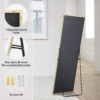 Floor Standing Mirror with Thin Aluminum Frame and Stand