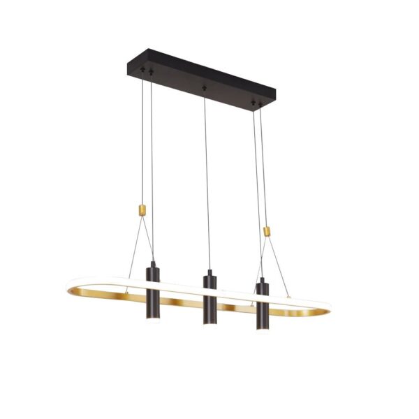24927bdc-fa57-4731-b228-597094ec0ae2.jpg Javeriah 4 - Light Black Gold Dimmable LED Pendant Light No Bulb