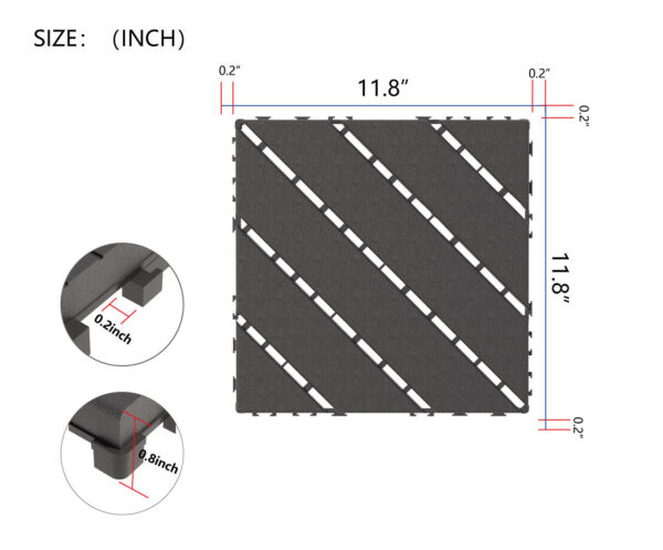 Waterproof, Wear-resistant, DIY Assembly, Garden, Courtyard, Balcony,plastic Flooring
