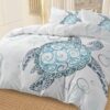 2948c699-5938-453f-9fa5-0e3fb382dd4f.jpg Turtle Bed Sets Ocean 3 Piece Turtle Themed Comforter Cover With 2 Pillowcases