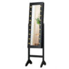Mirrored Standing Jewelry Armoire Cabinet With LED Lights