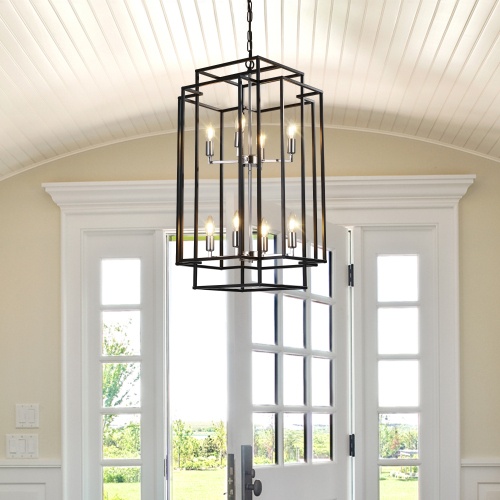 3123385c-e9c0-4540-92ab-72c8ad22fc78.jpg 8 Lantern Tiered Chandeliers, Industrial Farmhouse Chandeliers