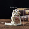 Halloween Horror Desktop Decoration Resin Ornaments Feature Modeling Yoga Skull Skeleton