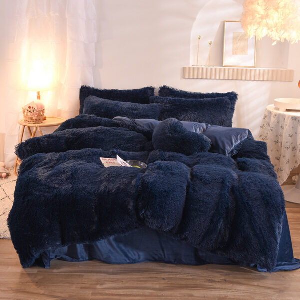 428778093405.jpg Luxury Plush Fleece Bedding Set, Fluffy Duvet Cover & Pillowcases for Winter Warmth