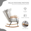 Modern Upholstered Rocking Chair – Comfy Side Chair for Any Room