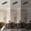 47c1a522-a5a4-4bb7-8258-7e56af527145.jpg Javeriah 4 - Light Black Gold Dimmable LED Pendant Light No Bulb