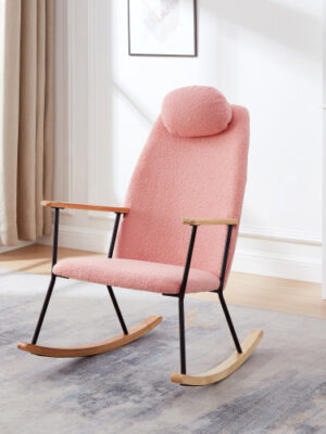 Modern Upholstered Rocking Chair – Cozy Side Chair for Kids & Adults