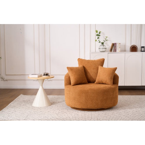 LY-031WH Swivel Compression Chair – Crochet Yarn Single Seat with Full Sponge Cushion