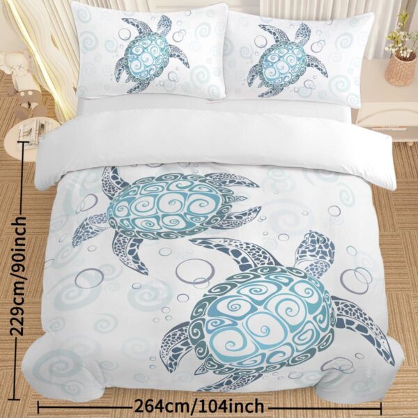 4c8e67d1-d26e-450f-a97e-62072cbcf8b2.jpg Turtle Bed Sets Ocean 3 Piece Turtle Themed Comforter Cover With 2 Pillowcases