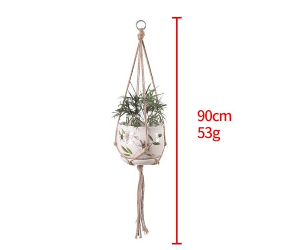 5048046506983.jpg Hand-woven plant hanging basket cotton rope sling basket