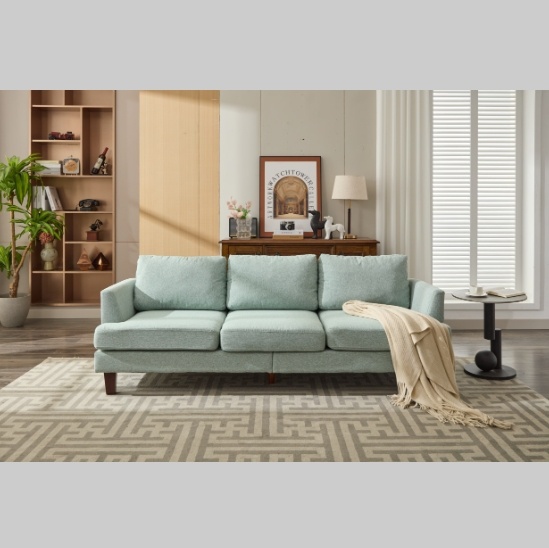 59aaa641-7fee-4759-9787-6c0af26fa378.jpg Light Green 3-Seater Fabric Sofa – USB Ports & Comfy Cushions for Small Spaces
