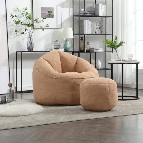 6358f999-254f-4fc4-a6e1-ee6d67f0c94d.jpg High-Pressure Foam Bean Bag Chair with Footrest Compressed & Padded