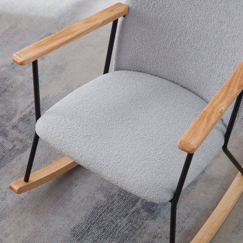 Modern Upholstered Rocking Chair – Comfy Side Chair for Any Room