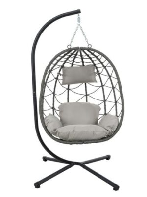 Indoor & Outdoor Hanging Swing Chair with Stand  - Basket Style
