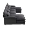 New Modern U-shaped Sectional Sofa, 6-Seat With Waist Pillows