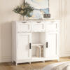 White Storage Cabinet with Drawers & Shelves - Home Decor for Any Room