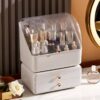 Large Waterproof Cosmetics Storage Box with Drawers, Dustproof Organizer