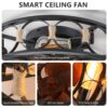 6d574721-ba7b-432b-91c8-d2f7f10fb994.jpg Low-Profile Cage Ceiling Fan with Light & Remote, 6-Speed Reversible Blades, 5 LED Bulbs