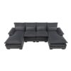 New Modern U-shaped Sectional Sofa, 6-Seat With Waist Pillows