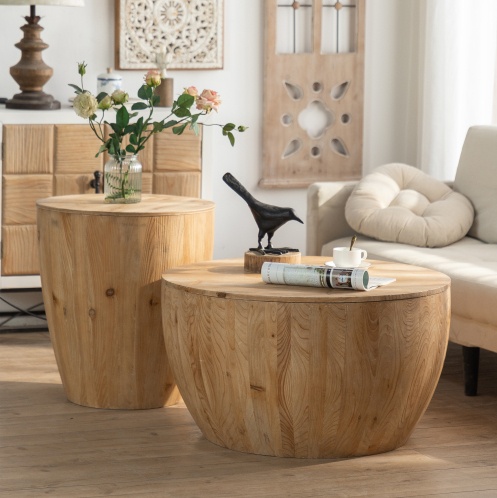 7ae361ad-530e-4182-bb23-3335a440cdb0.jpg Vintage Style Bucket Shaped Coffee Table Set For Office, Dining Room And Living Room