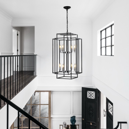 7c060868-dd95-462e-9fce-e4dbde44b822.jpg 8 Lantern Tiered Chandeliers, Industrial Farmhouse Chandeliers