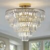7f69c2a9-a7d8-42d5-9259-24454ca14bb8.jpg Golden 5-Layer Crystal Chandelier – Luxury Semi-Recessed Ceiling Light