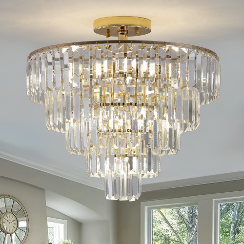 7f69c2a9-a7d8-42d5-9259-24454ca14bb8.jpg Golden 5-Layer Crystal Chandelier – Luxury Semi-Recessed Ceiling Light