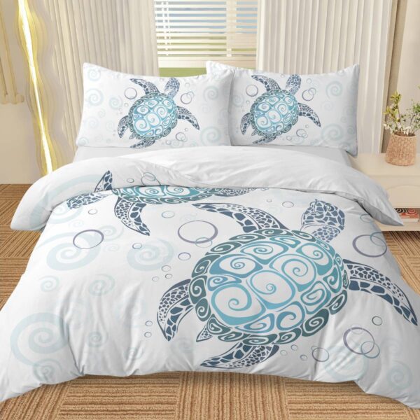 86de29d5-6a16-49bc-97c4-b12e9ac5394b.jpg Turtle Bed Sets Ocean 3 Piece Turtle Themed Comforter Cover With 2 Pillowcases
