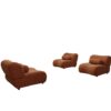 Contemporary Green 3-Seat Modular Sofa – Plush Chenille Upholstery & Deep Seating