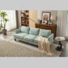 8d7fae2c-ae2d-46e1-ba56-12499ac2918e.jpg Light Green 3-Seater Fabric Sofa – USB Ports & Comfy Cushions for Small Spaces