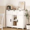 White Storage Cabinet with Drawers & Shelves - Home Decor for Any Room