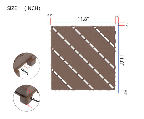 Waterproof, Wear-resistant, DIY Assembly, Garden, Courtyard, Balcony,plastic Flooring