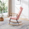 Modern Upholstered Rocking Chair – Cozy Side Chair for Kids & Adults