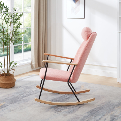 Modern Upholstered Rocking Chair – Cozy Side Chair for Kids & Adults