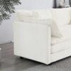 Chenille Two-Seater Sofa With 1 Footrest, 2 Seater L-Shaped Sectional With Ottoman,Loveseat With Ottoman