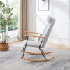 Modern Upholstered Rocking Chair – Comfy Side Chair for Any Room