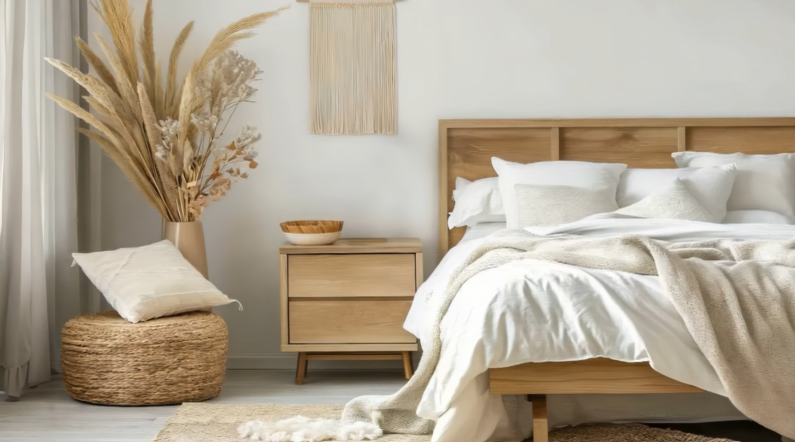 Tranquil Texture: A Soft-Modern Bedroom Retreat