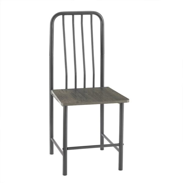 Dining Set For 2, Square Glass Tempered Dining Table With 4 Legs And 2 Metal Chair For Home Office Kitchen Dining Room